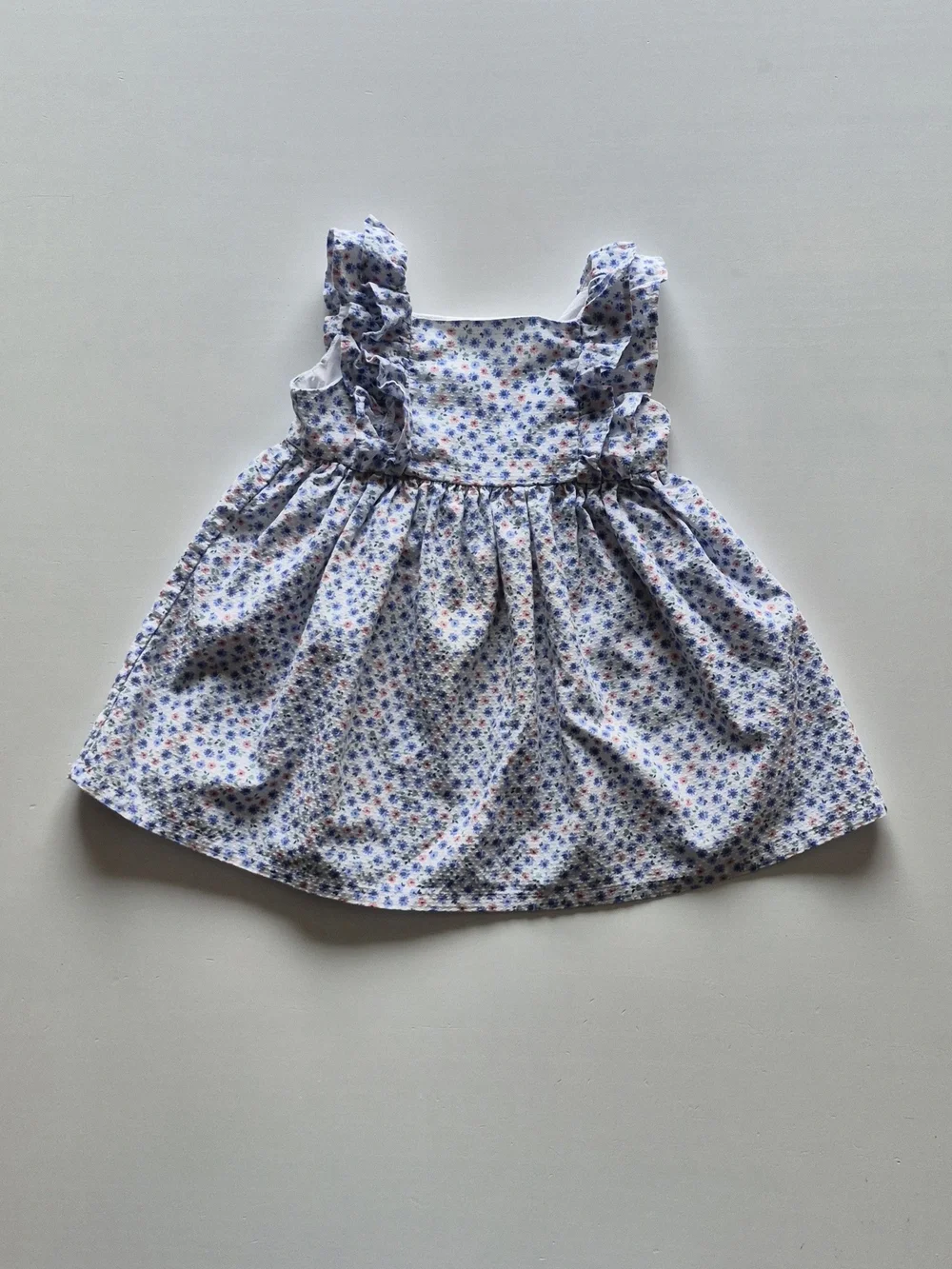 Girls' 12 Months Blue, Pink Gold Stars & Floral Party Dress Set - Kids Dresses
